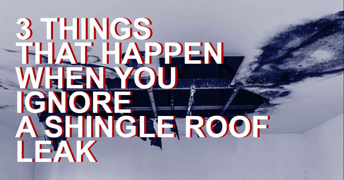 3 Things That Happen When You Ignore A Shingle Roof Leak